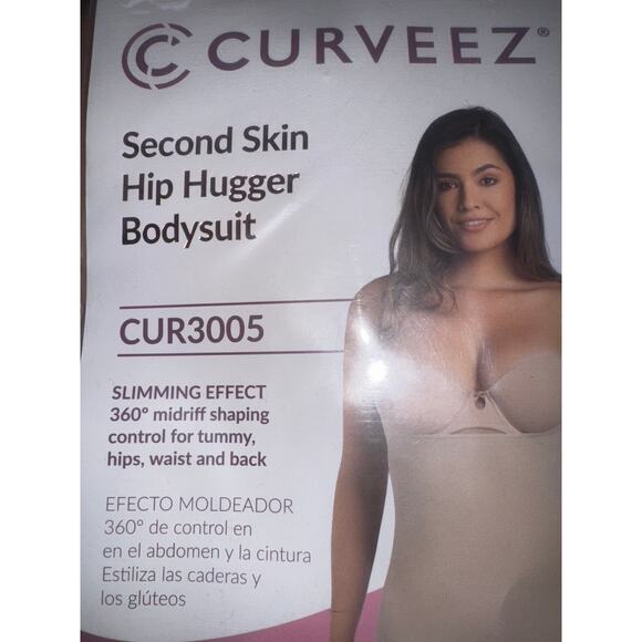 Brand New Curveez Women's Large Coca Brown Second Skin Hip Hugger Bodysuit - Picture 4 of 10